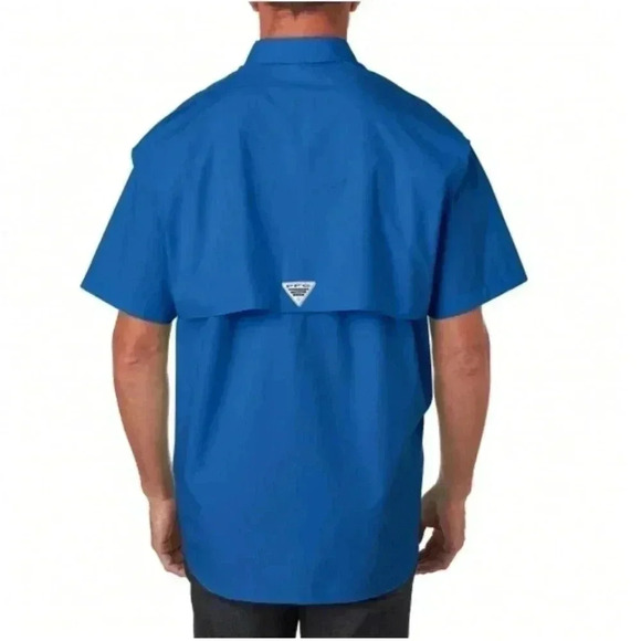 Columbia PFG Blue Cotton Vented Button Up Size XL Fishing - Picture 2 of 6